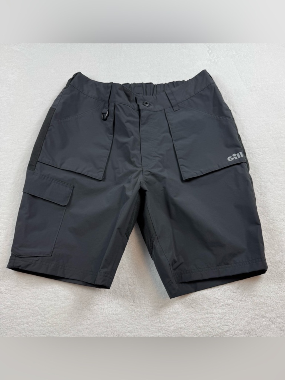 Gill OS3 Coastal water proof shorts men’s size L black gray 2 layer coated nylon